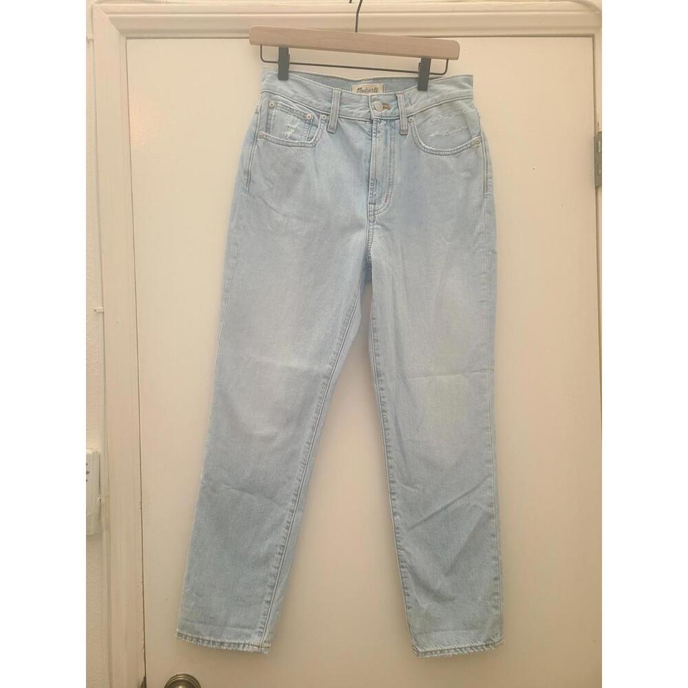 Madewell Light Wash High-Rise Straight Jeans